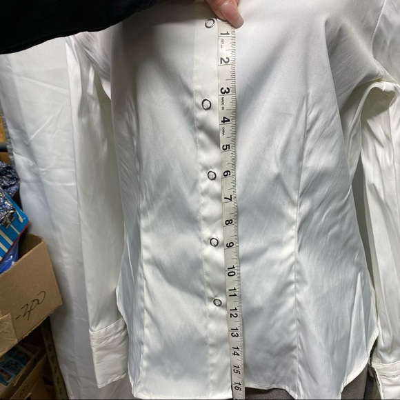 Antilia Femme studded collar buckled cuffs button down fitted blouse - Picture 7 of 8